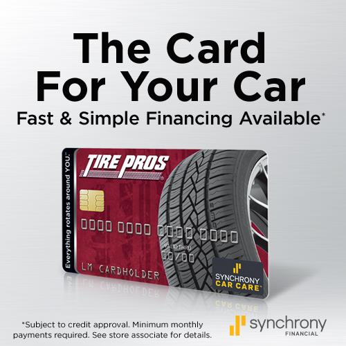 Tire Pros Credit Card Available at Vista Tire Pros in Vista, CA 92084